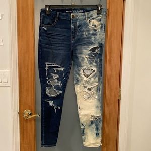 AEO Bleached Curvy High Rise Jegging